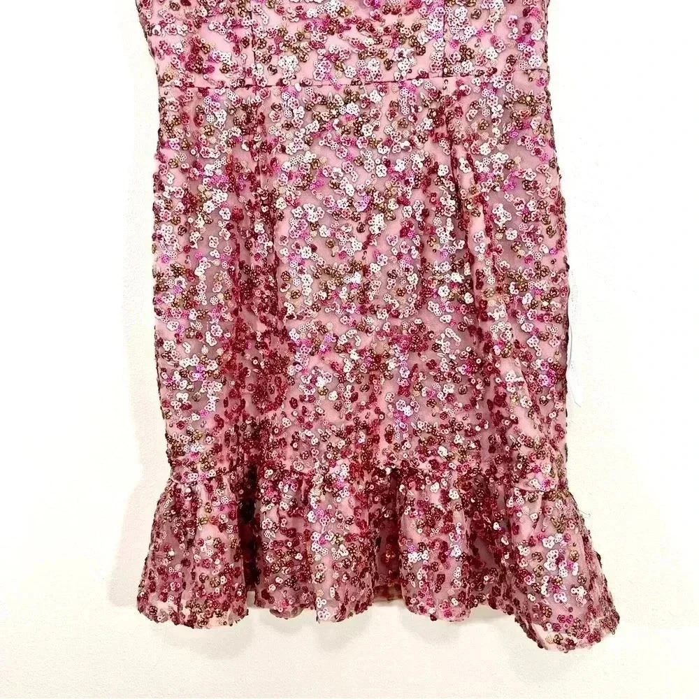 NWT Dress The Population Pink Sequins Dress - Picture 3 of 13